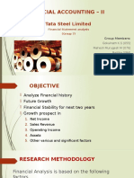 Financial Accounting - Ii: Tata Steel Limited
