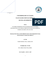 FACTORES DETERMINANTES DE EMBARAZOS EN MUJERES ADOLESCENTES CON FAMILIAS DISFUNCIONALES EN EL HOSPITAL MARIANA DE JESUS AÑO 2015-2016