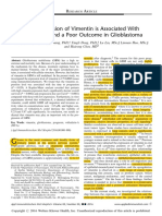 High Expression of Vimentin is Associated With Progression and a Poor Outcome in Glioblastoma