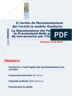 1 - La Manutenzione Del Paziente e La Prevenzione Delle Patologie Da Sovraccarico Per Loperatore