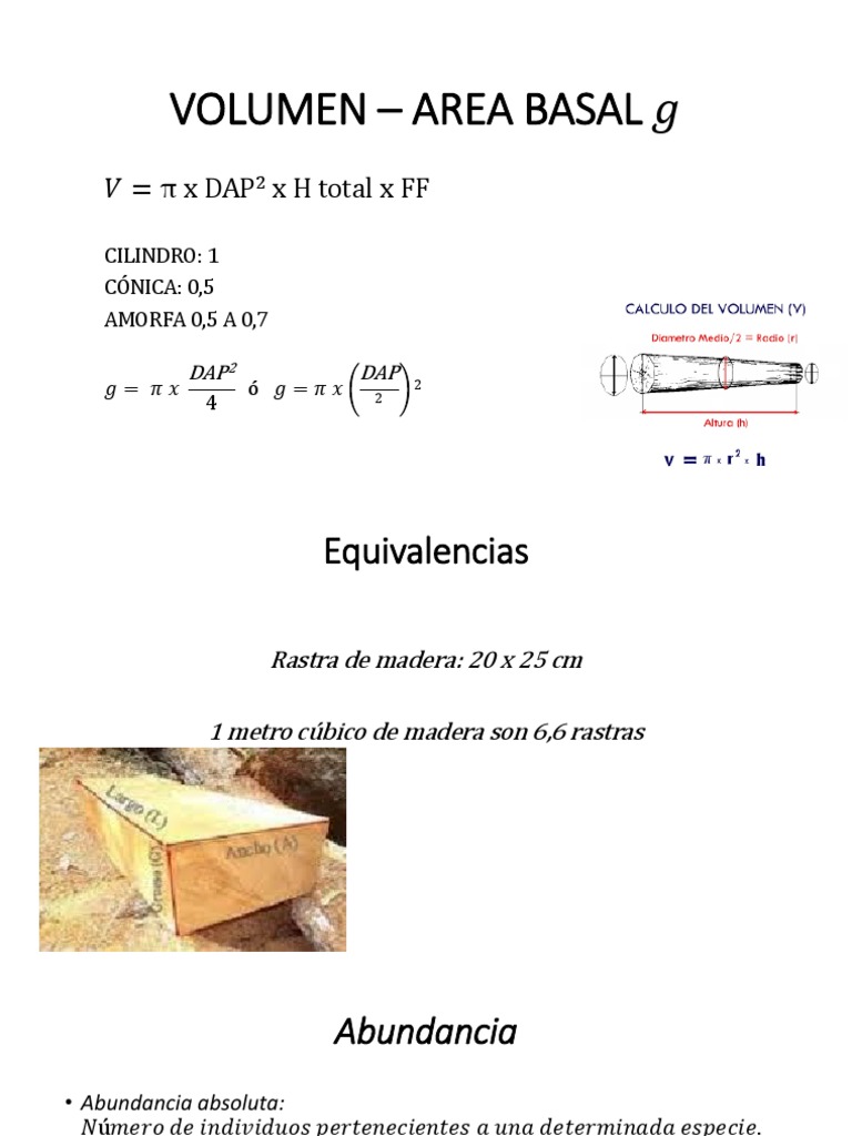 Formulas para Calculos de Inventarios Forestales | PDF