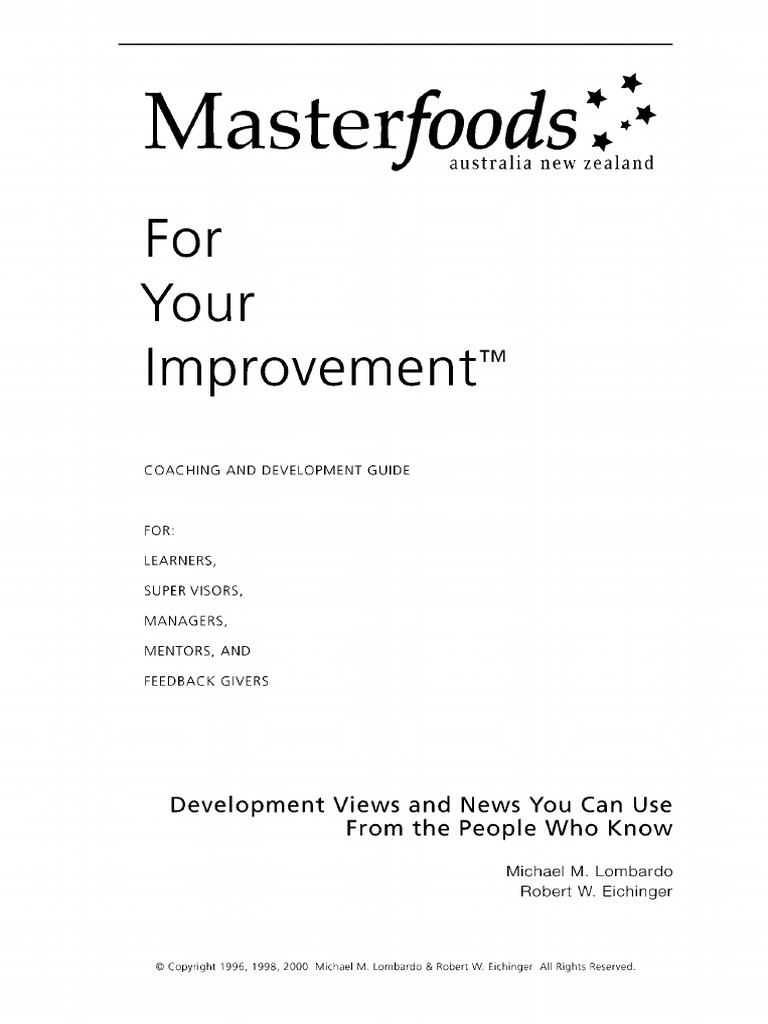 For Your Improvement Pdf Freeyellowyi