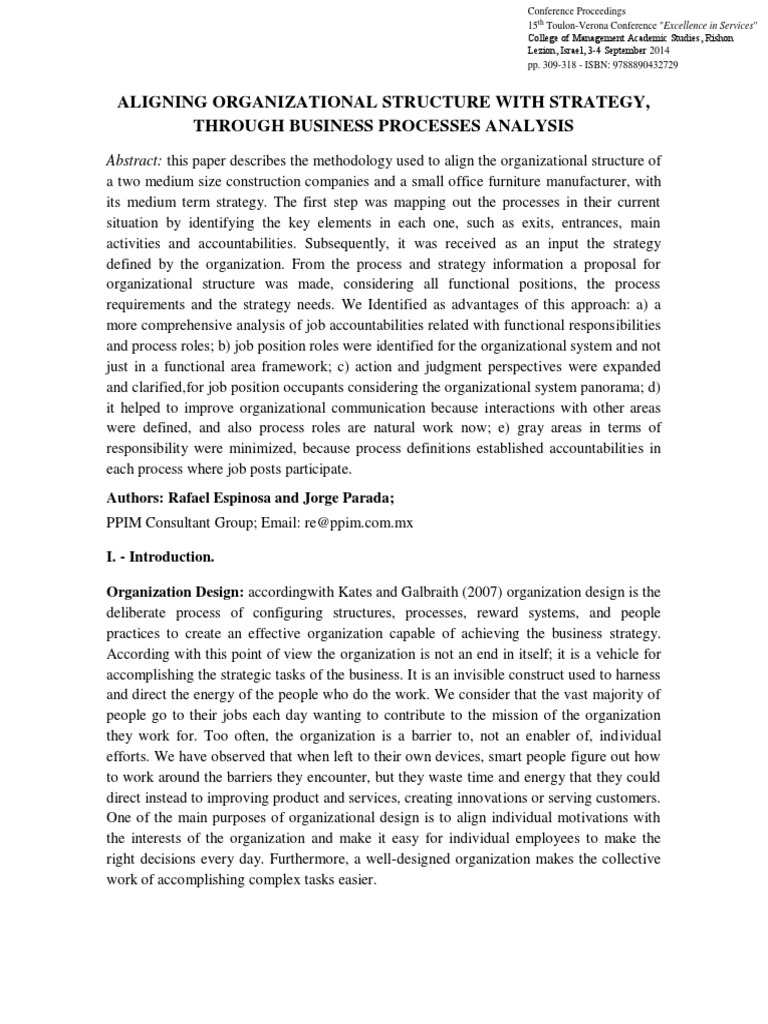 Aligning Organizational Structure With Strategy Pdf Strategic