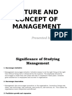 Nature and Concept of Management: Presented By: GROUP 1