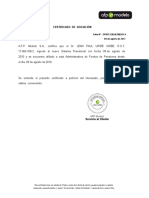 Certificado de Afiliación AFPModelo PDF