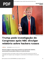 Trump Pede Investigação Do Congresso Após NBC Divulgar Relatório Sobre Hackers Russos