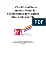 Specification Checklist For Steel and Concrete Coating PDF