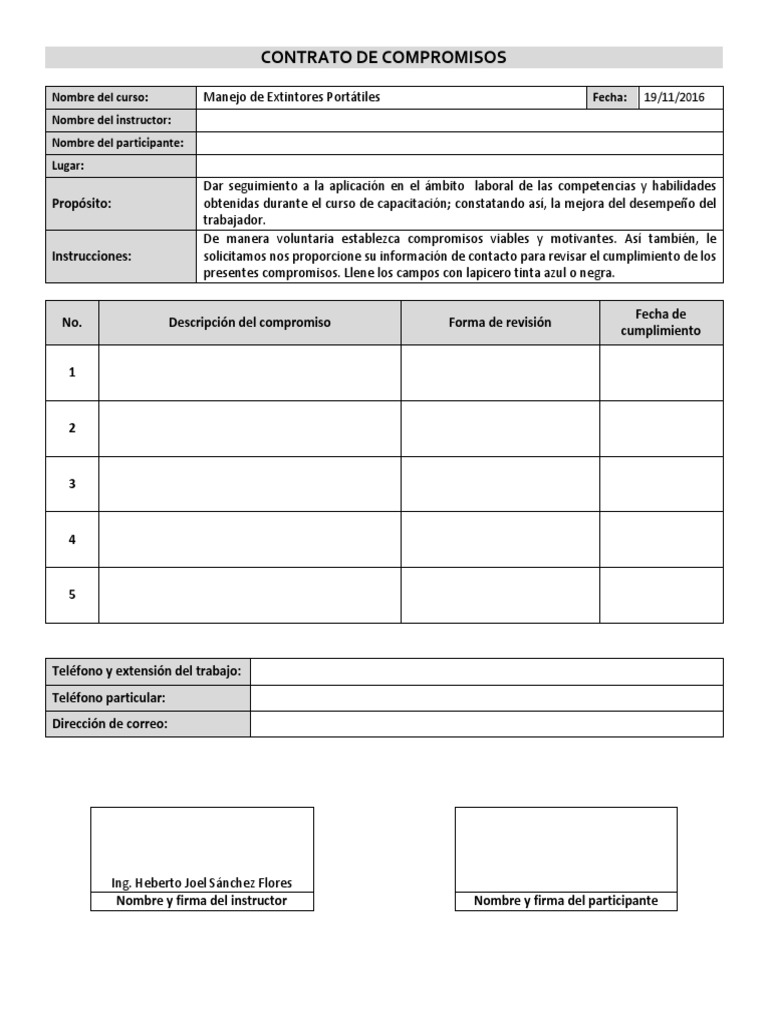 Contrato Compromisos