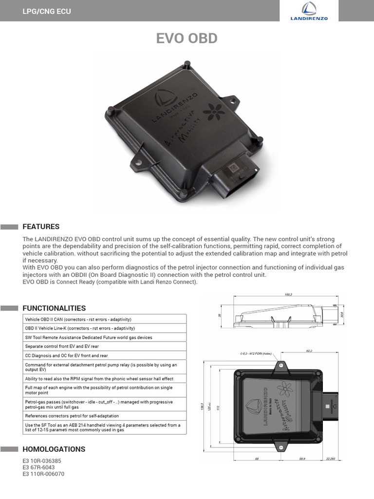 Landi Renzo EVO OBD Control Unit Overview | PDF | Fuel Injection ...