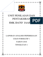 Cover Laporan Unit Penilaian Dan Pentaksiran