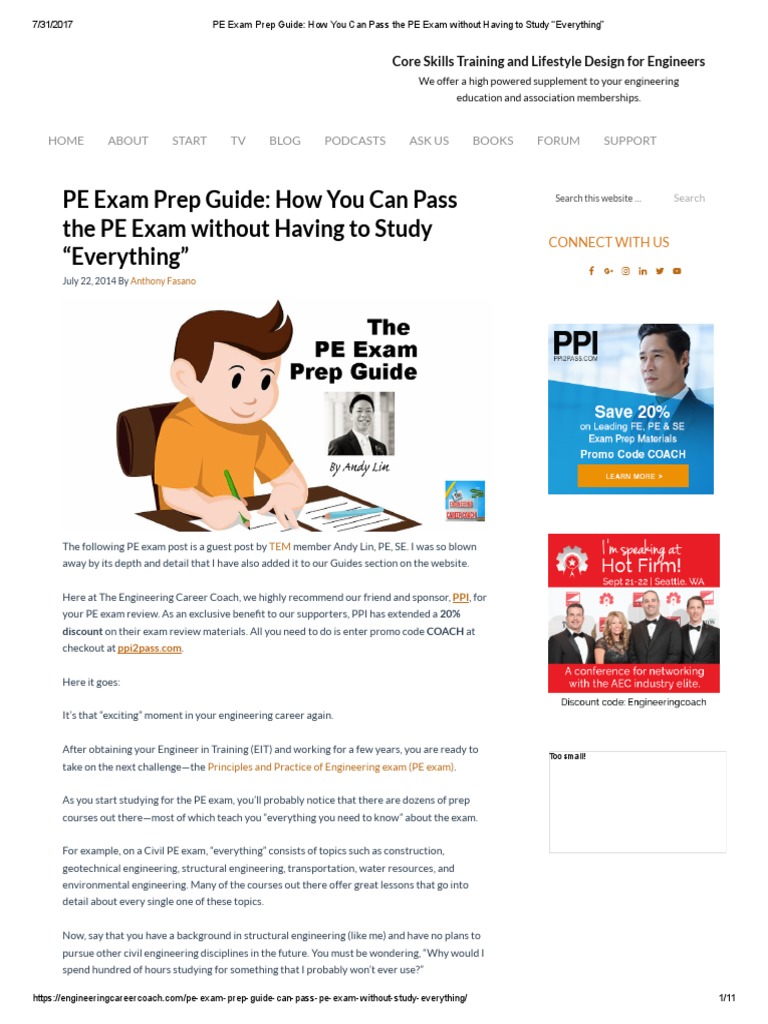 PE Exam Prep Guide How You Can Pass The PE Exam Without Having To