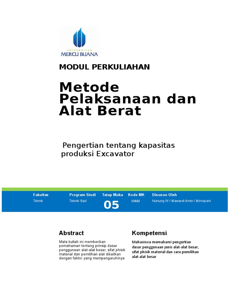 Modul 5 Excavator | PDF | Teknologi & Rekayasa