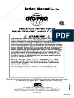 GTO Gate Opener Gate Operator Manual PROSW4000Green