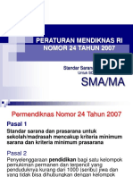 7.PERMEN NO.24 - 2007 Standar Sarana Prasarana