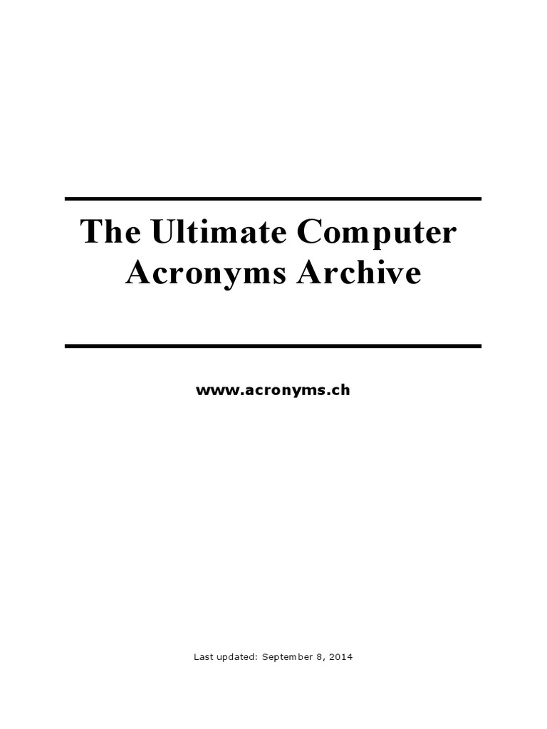 Acronyms A4 Duplex PDF | PDF | Computer Network | Operating System
