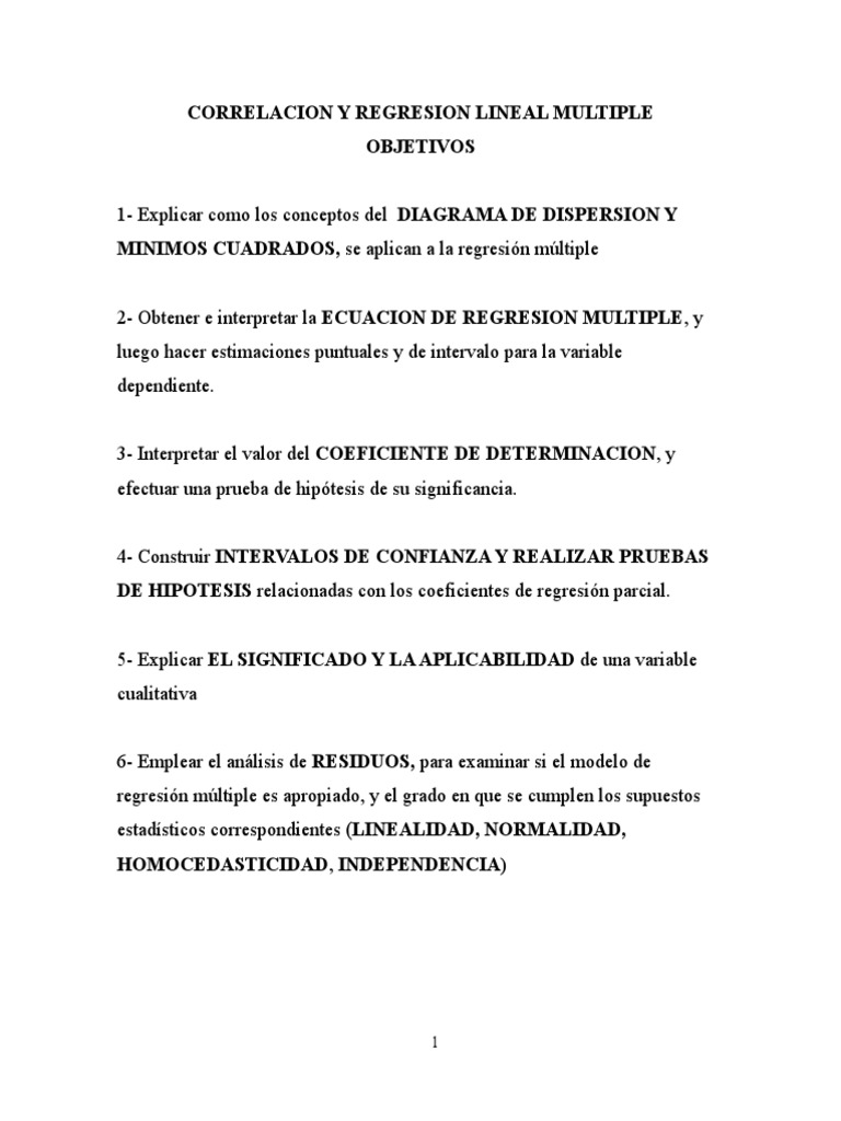 Correlacion y Regresion Lineal Multiple | PDF | Multicolinealidad ...