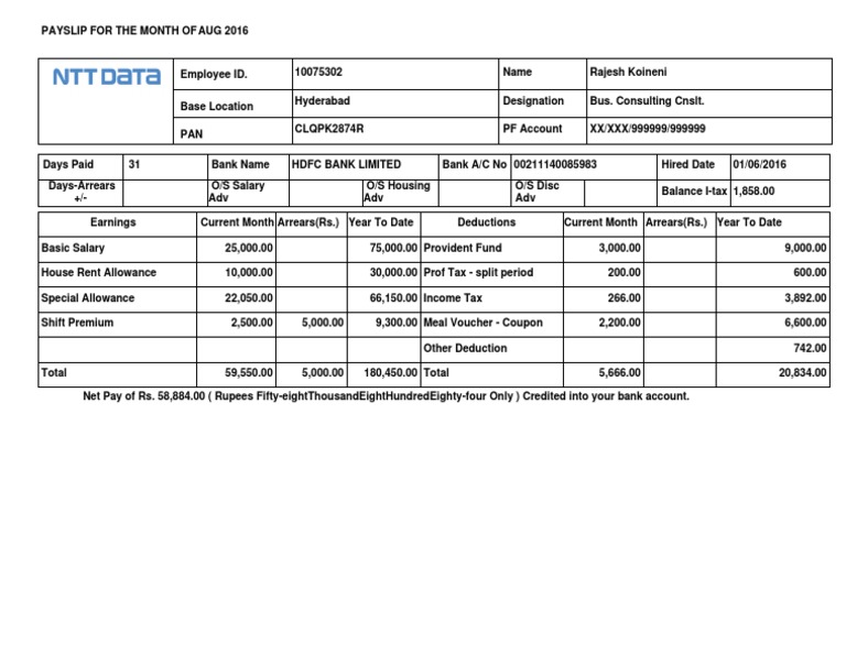 Aug Payslip | PDF