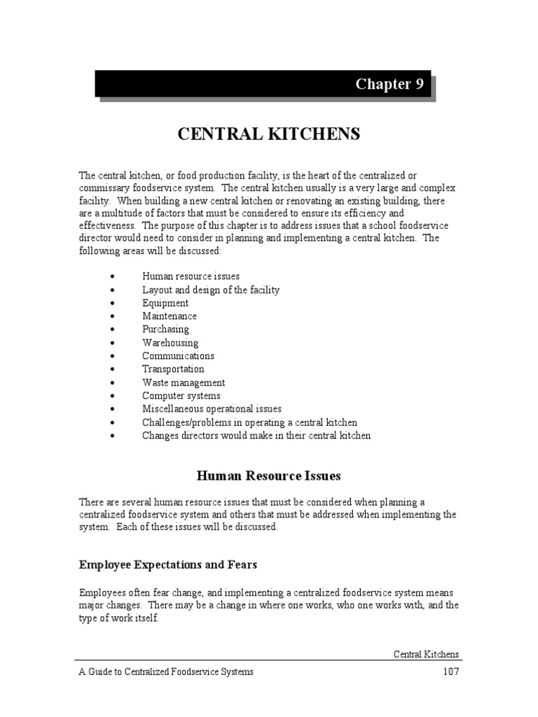 CENTRAL KITCHENS chapter 9.pdf Inventory Warehouse