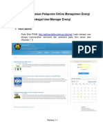 Panduan Penggunaan Pelaporan Online Managemen Energi Sebagai User/Manager Energi