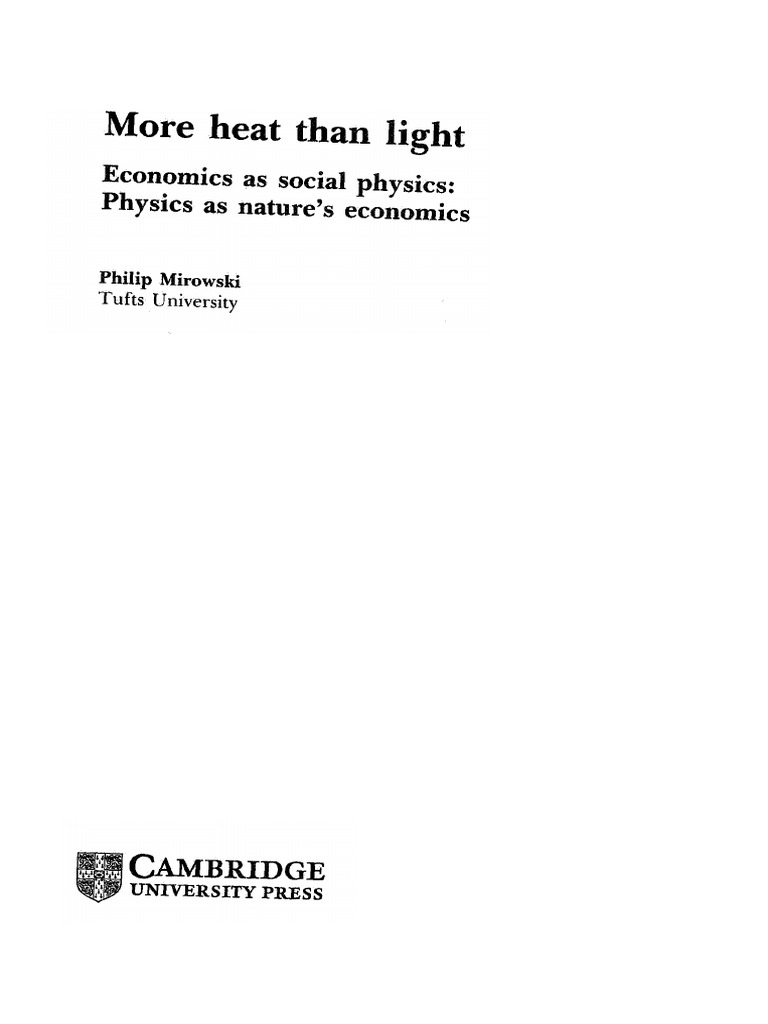 Mirowski1989 Pdf Neoclassical Economics Economics