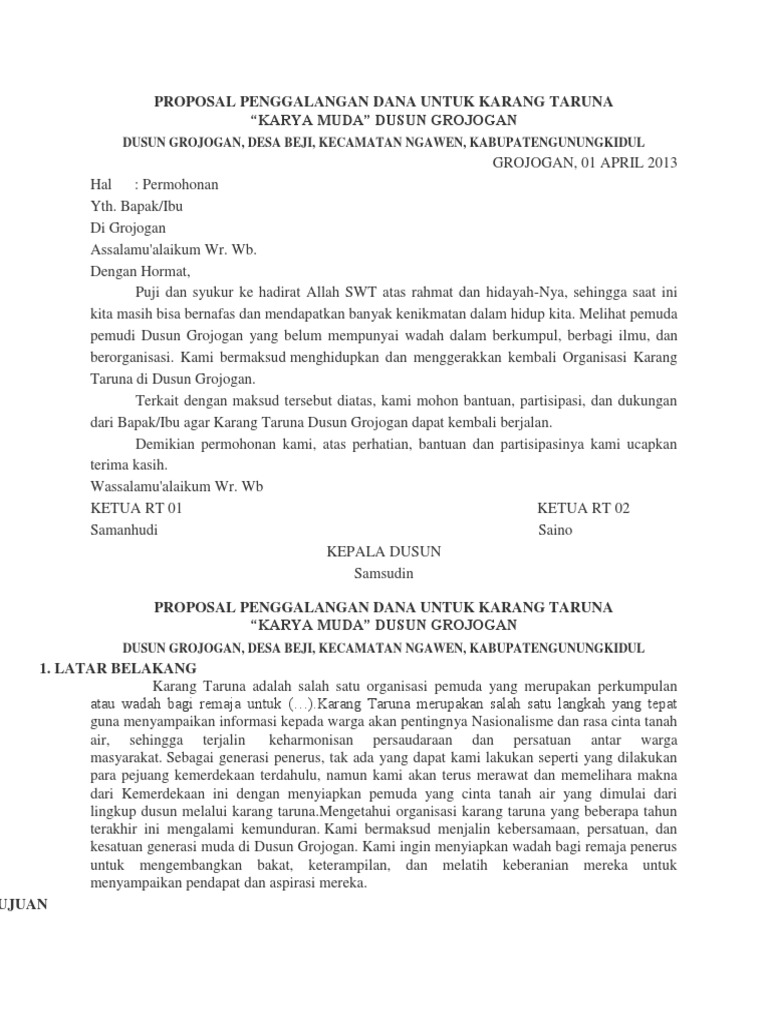 PROPOSAL PENGGALANGAN DANA UNTUK KARANG TARUNA.docx