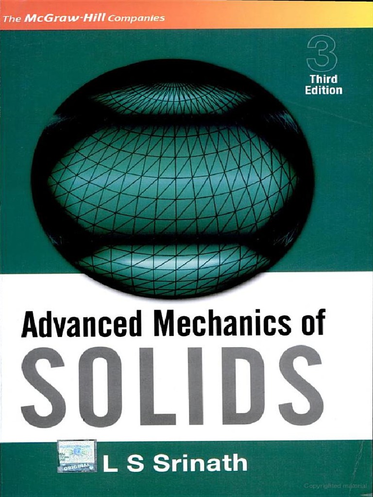 (L S Srinath) Advanced Mechanics of Solids | PDF | Bending | Stress ...