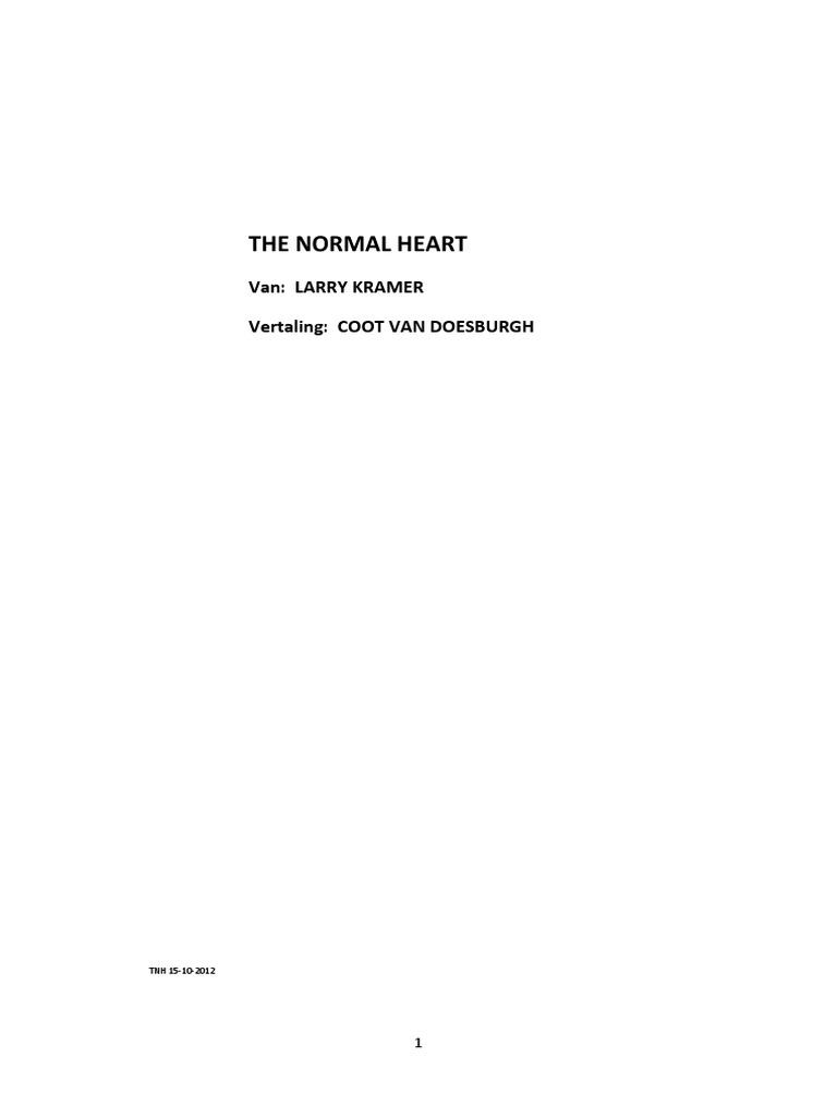 The Normal Heart | PDF