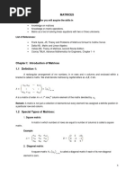 Special Types of Matrix PDF