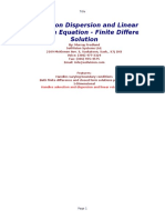 Advection Dispersion and Linear Retardation Equation - Finite Difference Solution