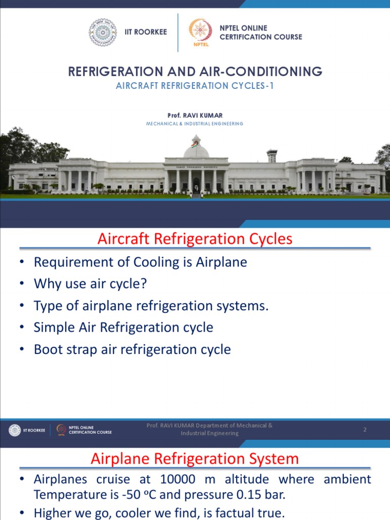 04 Aircraft Refrigeration Cycle 1 PDF Air Conditioning Refrigeration