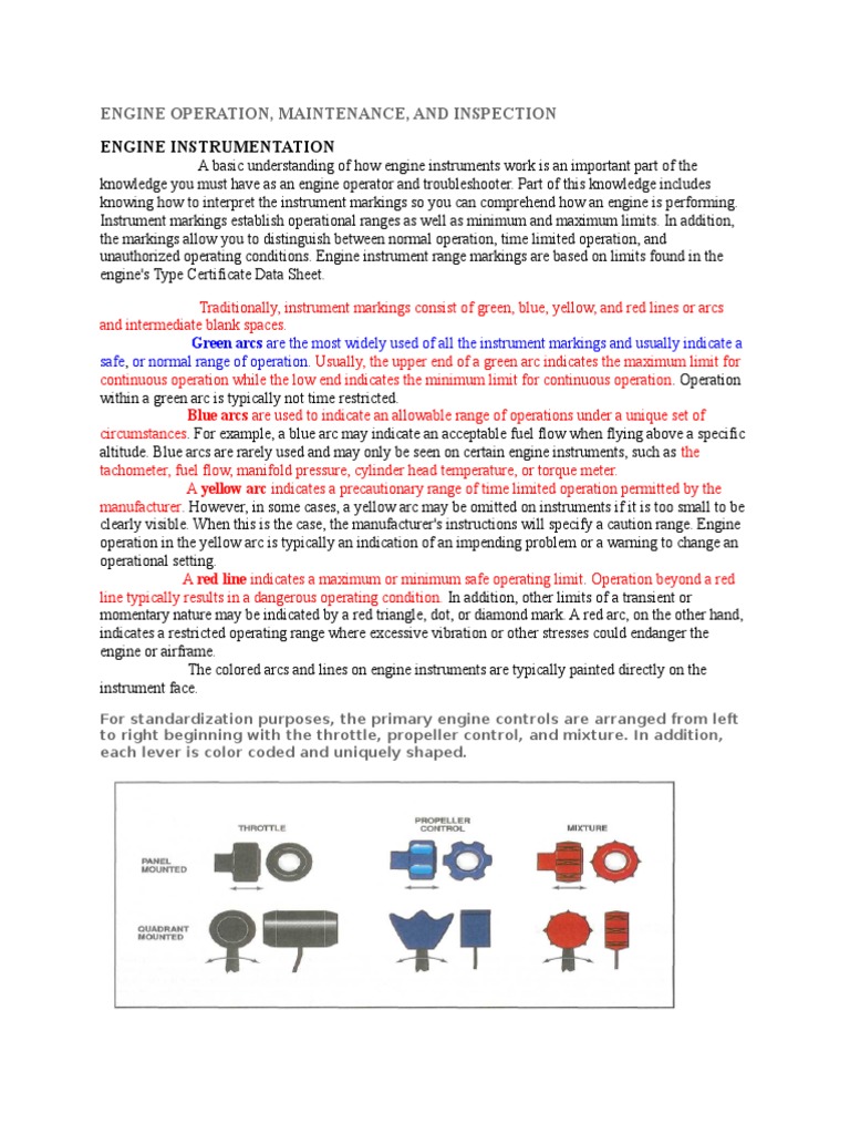 Engine Instrumentation: Engine Operation, Maintenance, and Inspection ...
