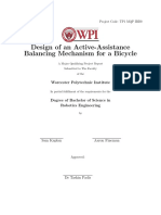 Design of An Active-Assistance Balancing Mechanism For A Bicycle