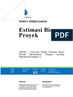 Modul 2 - Estimasi Biaya Proyek PDF