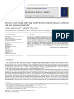 External Uncertainty and Entry Mode Choice Cultural Distance Political Risk and Language Diversity 2010 International Business Review