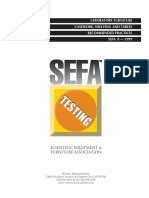 Laboratory Furniture Casework, Shelving and Tables Recommended Practices SEFA 8 - 1999