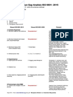 Penuntun Gap Analisis ISO 9001 2015 - Nqa Com PDF