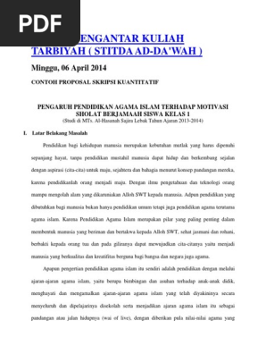 Contoh Proposal Skirpsi Pdf