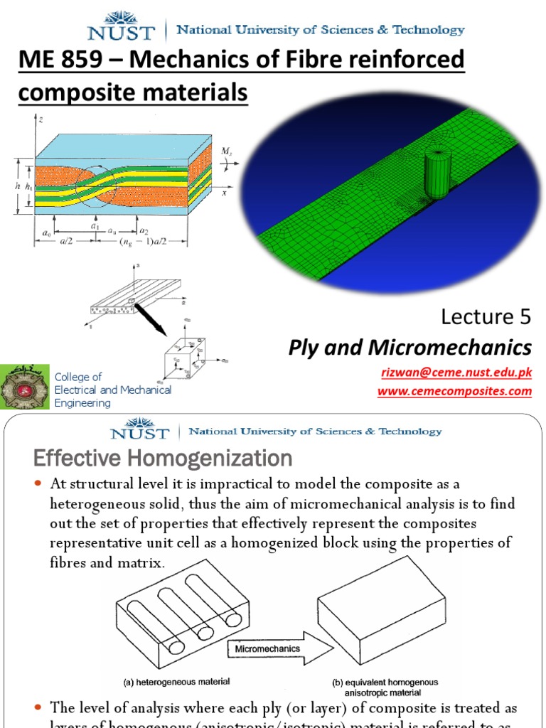 W 06 ME6093 Micromechanics Composite Material Young's Modulus