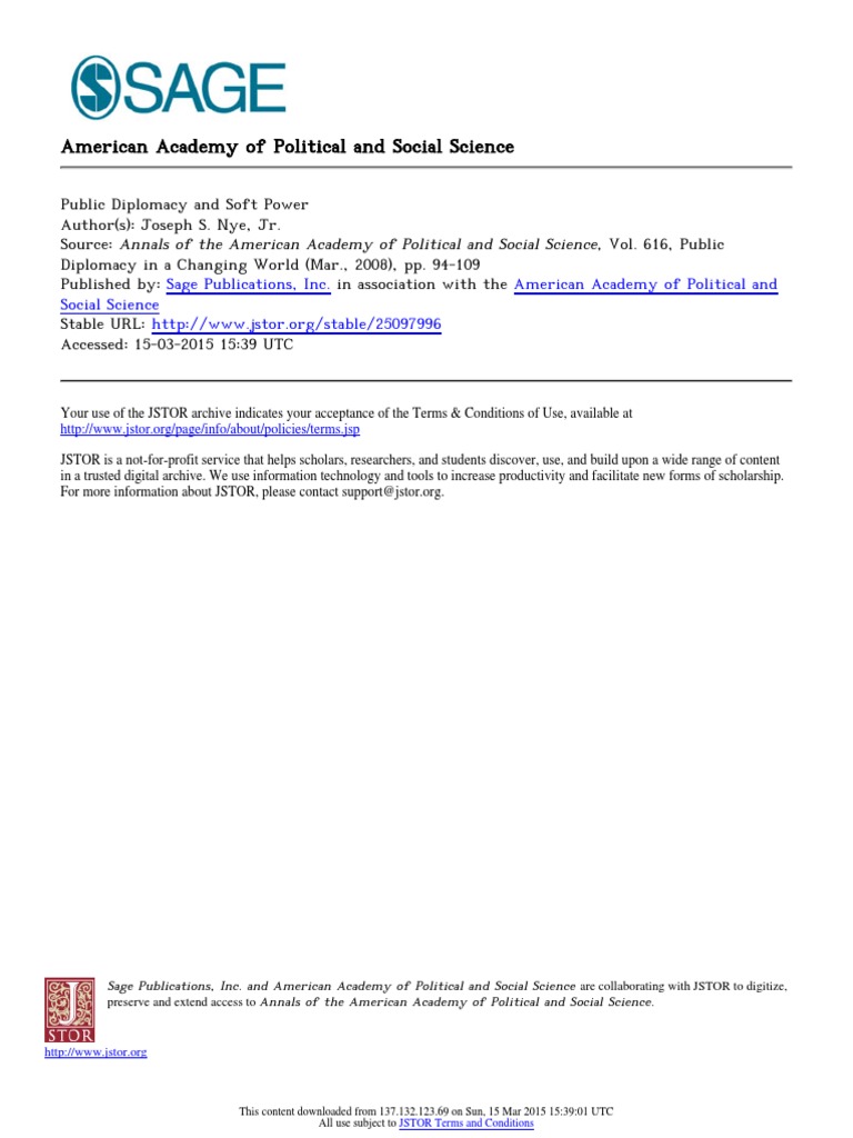 Public Diplomacy and Soft Power Insights | PDF | Soft Power | Public ...