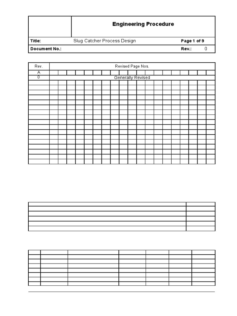 Slug Catcher Design Procedure Guide | PDF | Gases | Liquids