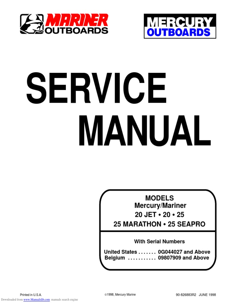 Mercury 20 25 Marathon Seapro Service Manual | Cylinder (Engine) | Piston