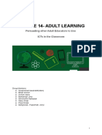 Module 14-Adult Learning: Persuading Other Adult Educators To Use Icts in The Classroom