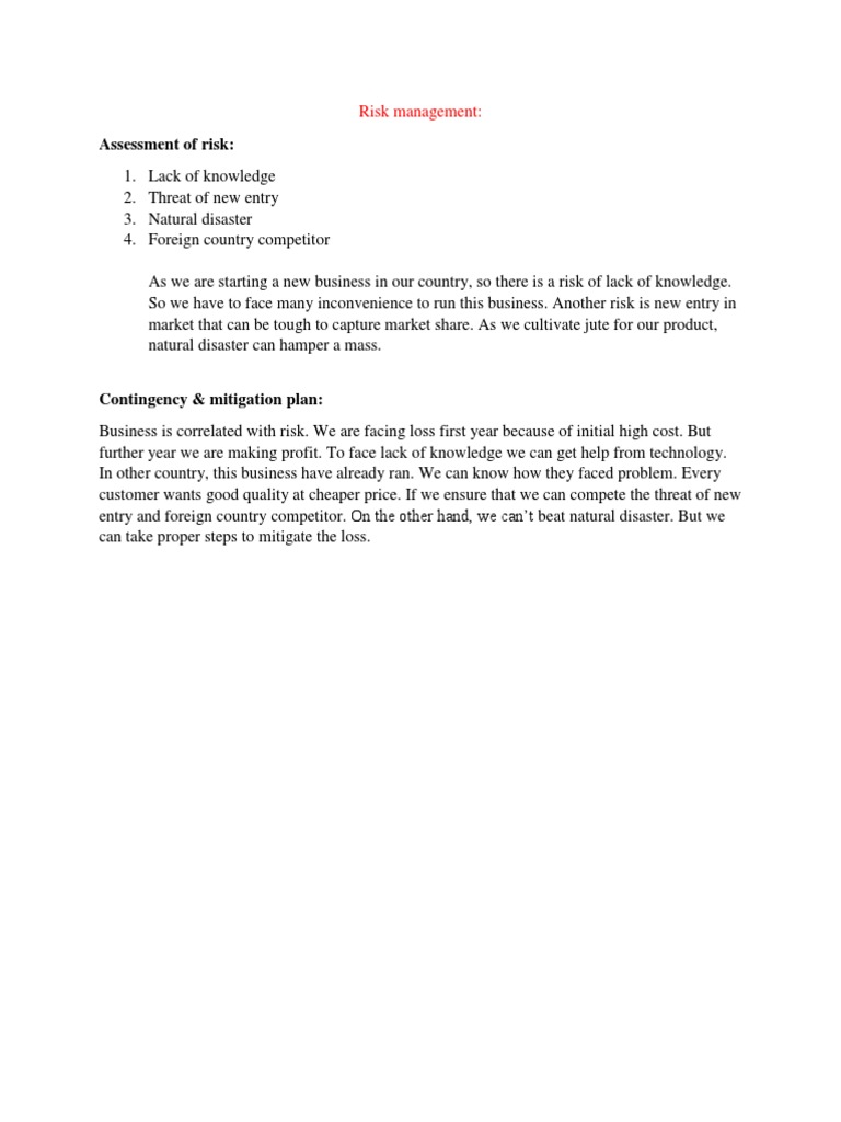 Risk Management | PDF | Business