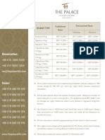 Room Tariff Chart