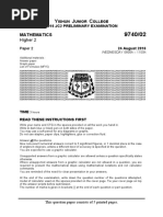 2016 YJC H2 MA Prelim P2 Questions