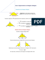 Relações trigonométricas triângulo retângulo