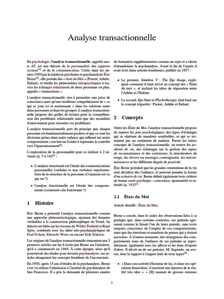dissertation analyse transactionnelle