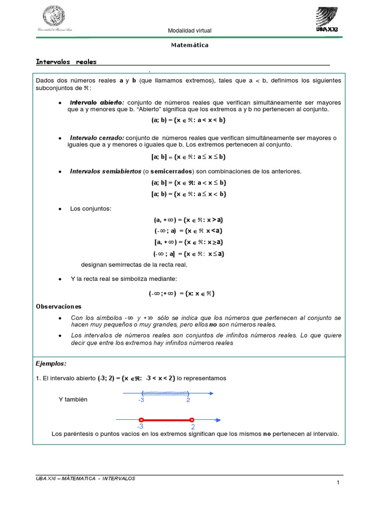 Intervalos Pdf Pdf Intervalo Matemáticas Conjunto Matemáticas