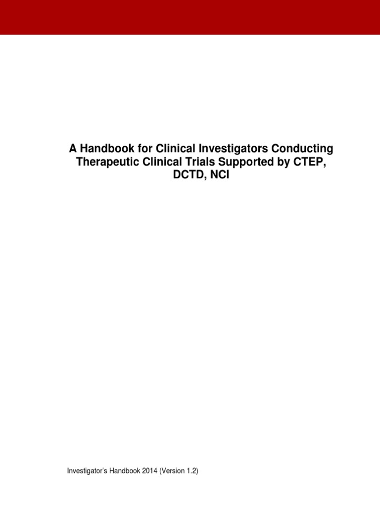 Investigator Handbook | PDF | Phases Of Clinical Research | Clinical Trial