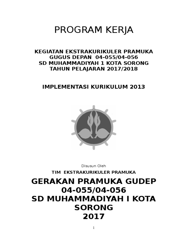 Contoh Program Kerja Gugus Depan Pramuka Penegak